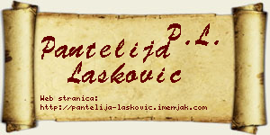 Pantelija Lasković vizit kartica